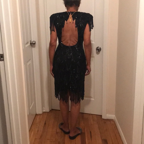 A.J. BARI BEADED DRESS - Picture 7 of 7